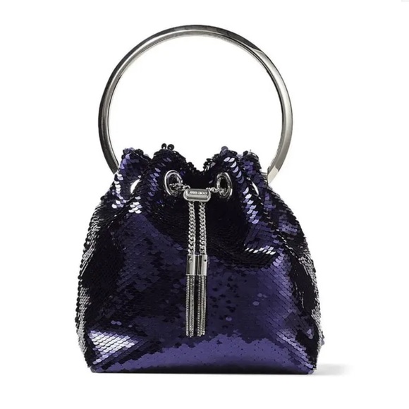 Jimmy Choo Handbags - NWT Jimmy Choo Sequined Micro Bon Bon Ink Blue